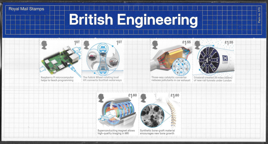 (image for) 2019 British Engineering Royal Mail Presentation Pack 570 - Click Image to Close
